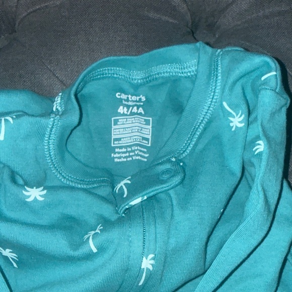 Carter's Kids Pajama Set - Teal and Light Green - Picture 9 of 9